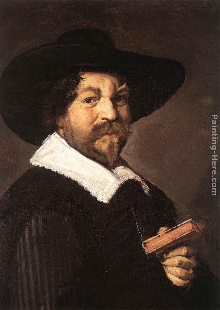 Frans Hals Portrait of a Man Holding a Book Painting ...