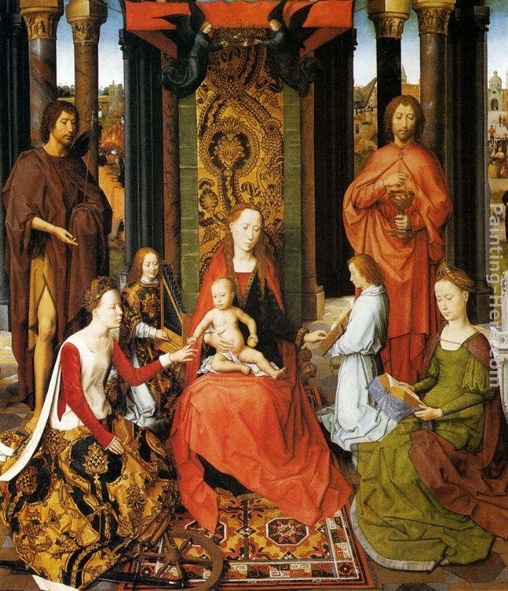 Hans Memling The Mystic Marriage Of St. Catherine Of Alexandria ...