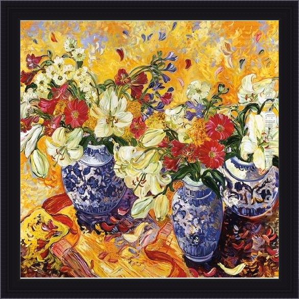 Framed 2010 1-flower painting