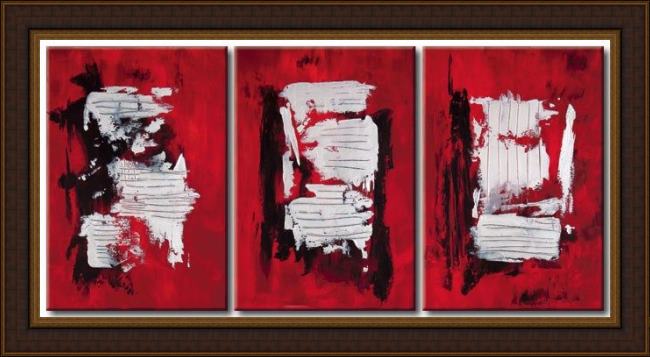 Framed Abstract 9148 painting