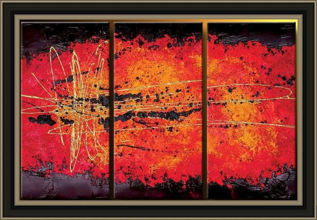Framed Abstract 91853 painting