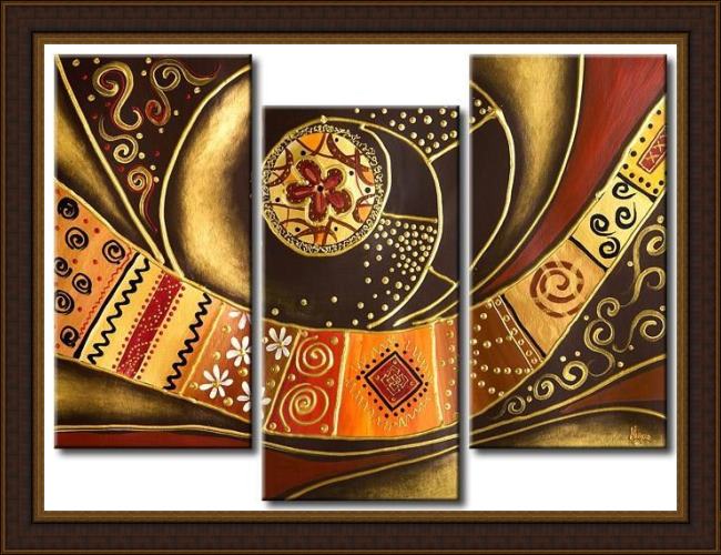 Framed Abstract 92449 painting