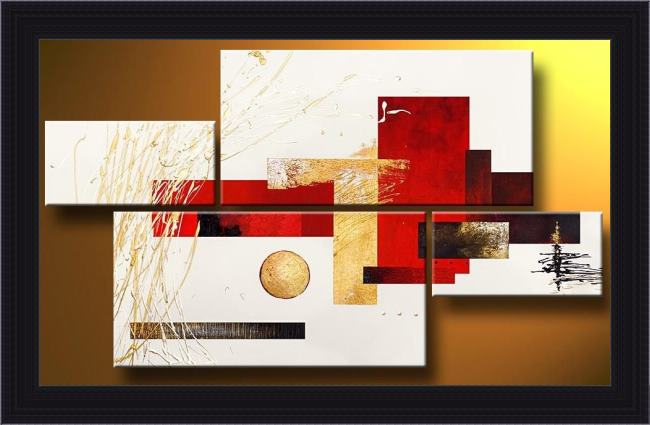 Framed Abstract 92718 painting