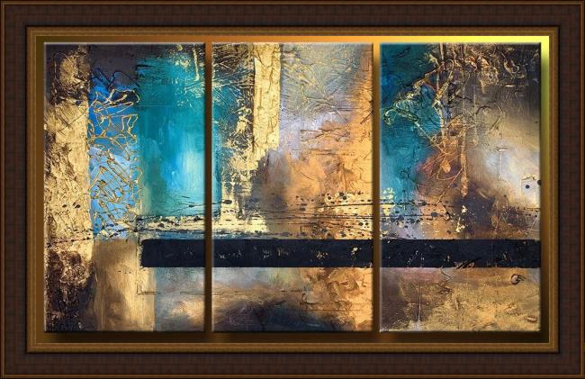 Framed Abstract 93062 painting