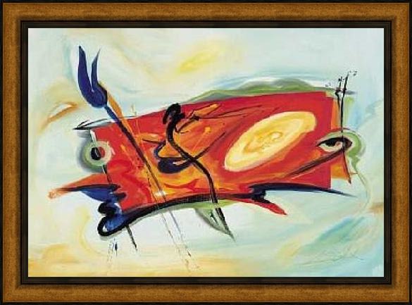 Framed Alfred Gockel hot spot ii painting