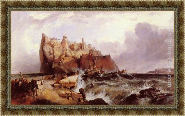 Framed Clarkson Stanfield the castle of ischia painting