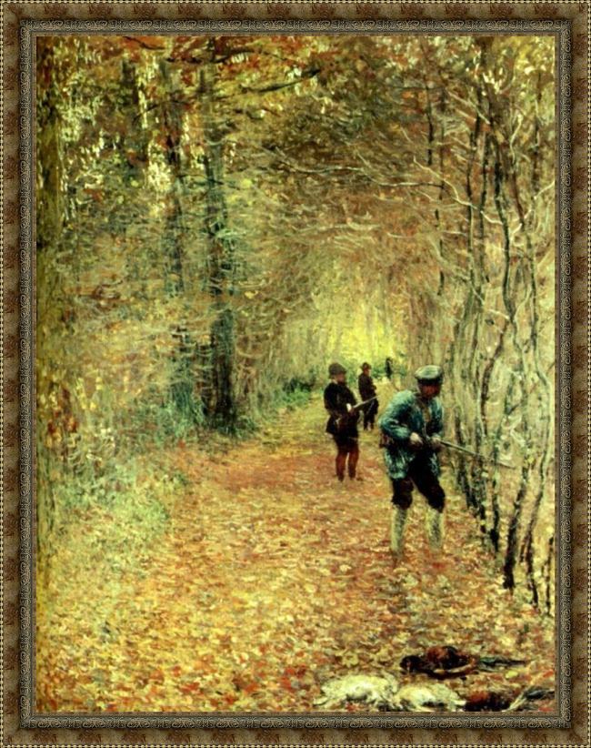 Framed Claude Monet the shoot painting