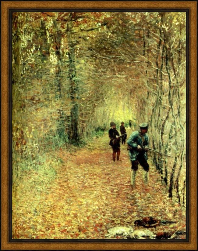 Framed Claude Monet the shoot painting