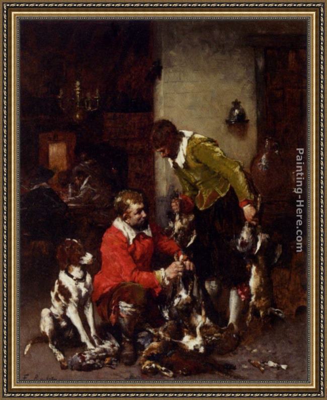 Framed Ferdinand Roybet return from the shoot painting