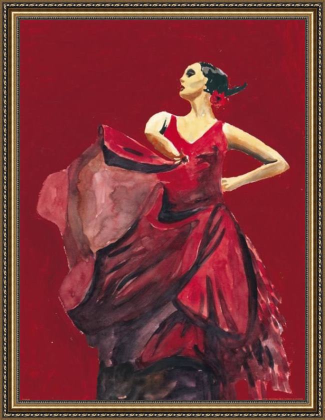 Framed Flamenco Dancer bailarina orgullosa del flamenco painting