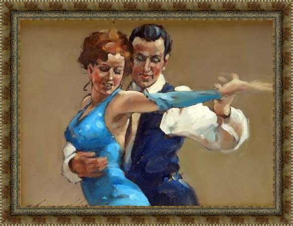 Framed Flamenco Dancer dance the night away painting