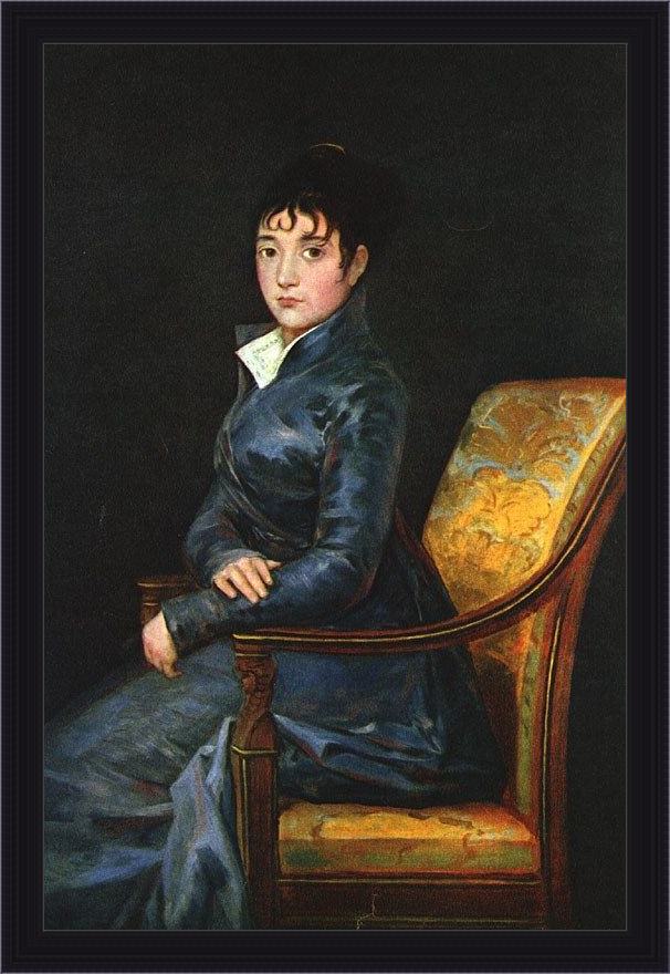 Framed Francisco de Goya teresa sureda painting