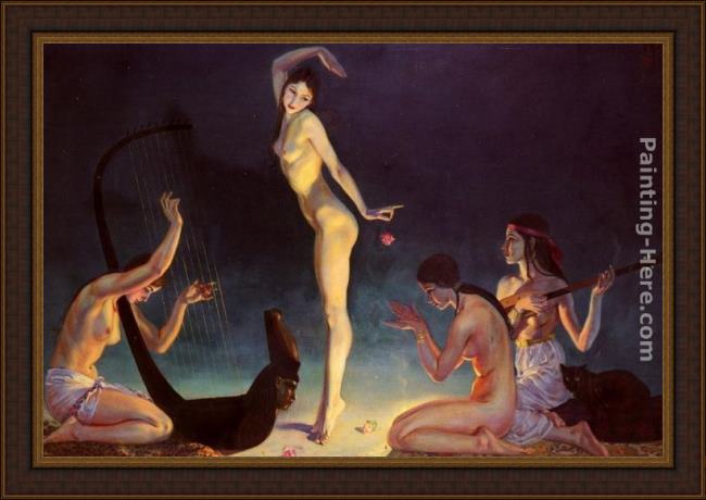 Framed George Owen Wynne Apperley a dancer of ancient egypt painting
