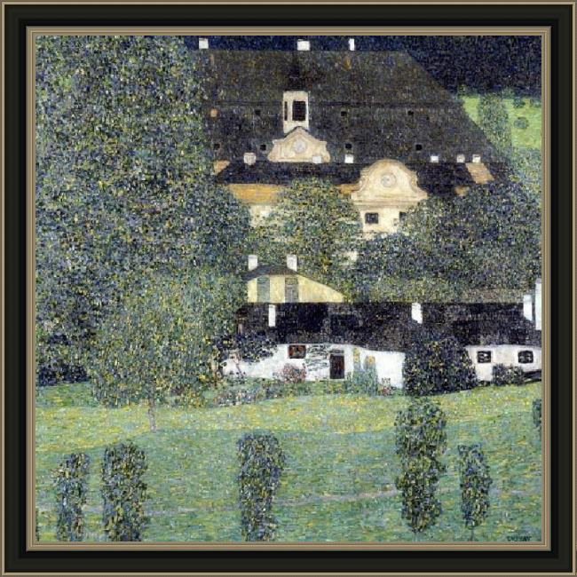 Framed Gustav Klimt schloss kammer am attersee ii painting