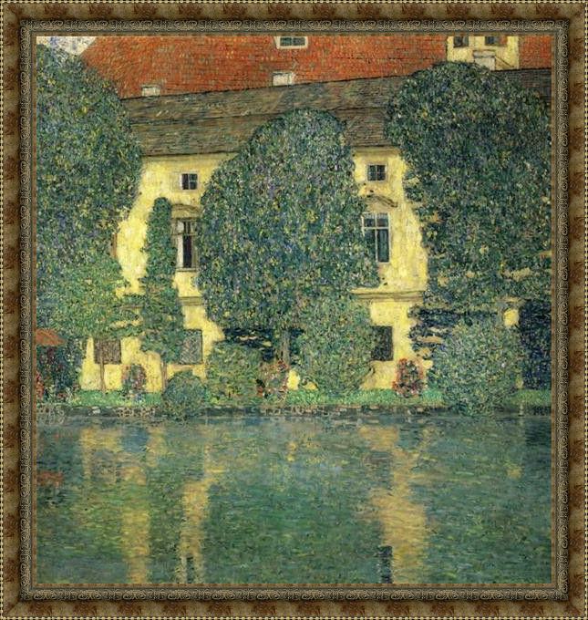 Framed Gustav Klimt schloss kammer on the attersee painting