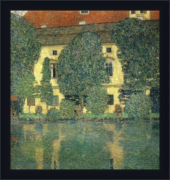 Framed Gustav Klimt schloss kammer on the attersee painting