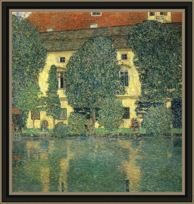 Framed Gustav Klimt schloss kammer on the attersee painting