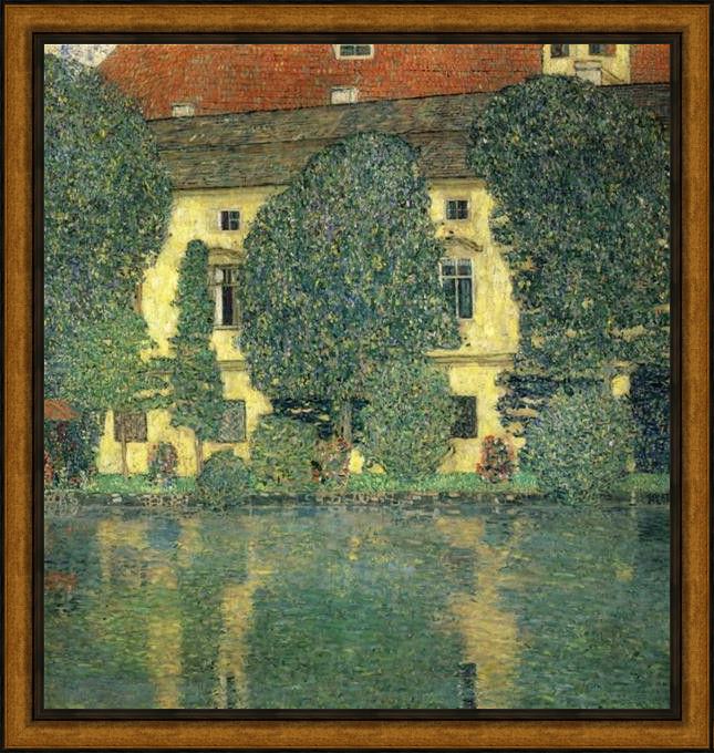 Framed Gustav Klimt schloss kammer on the attersee painting