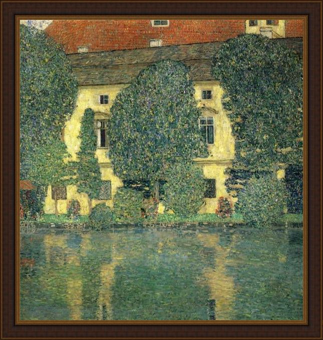 Framed Gustav Klimt schloss kammer on the attersee painting
