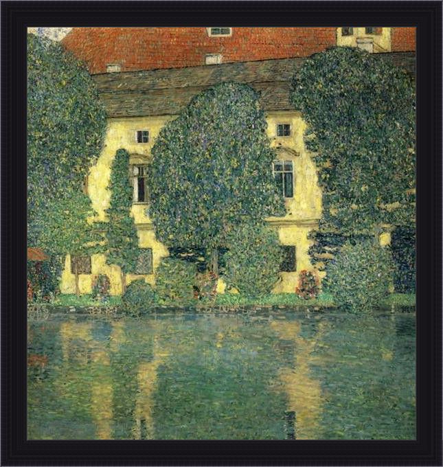 Framed Gustav Klimt schloss kammer on the attersee painting