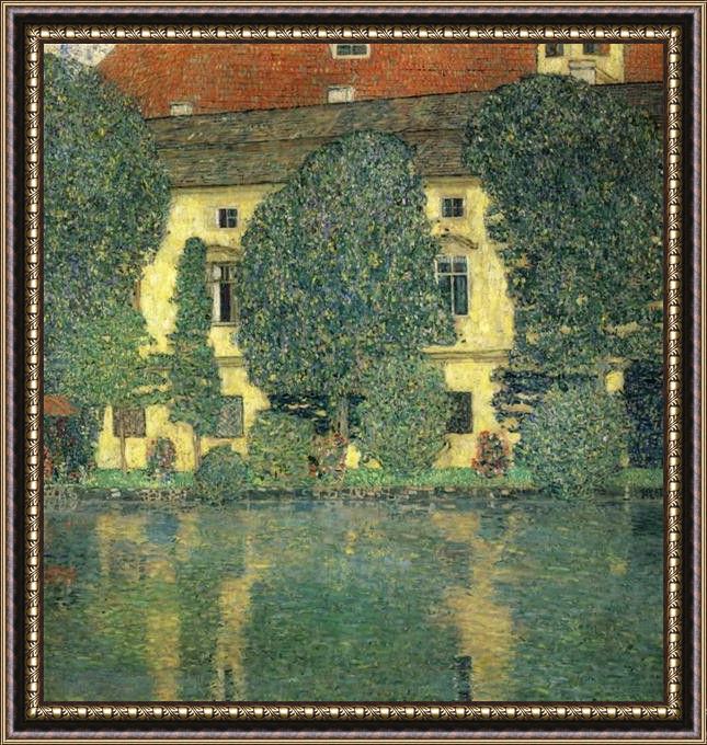 Framed Gustav Klimt schloss kammer on the attersee painting