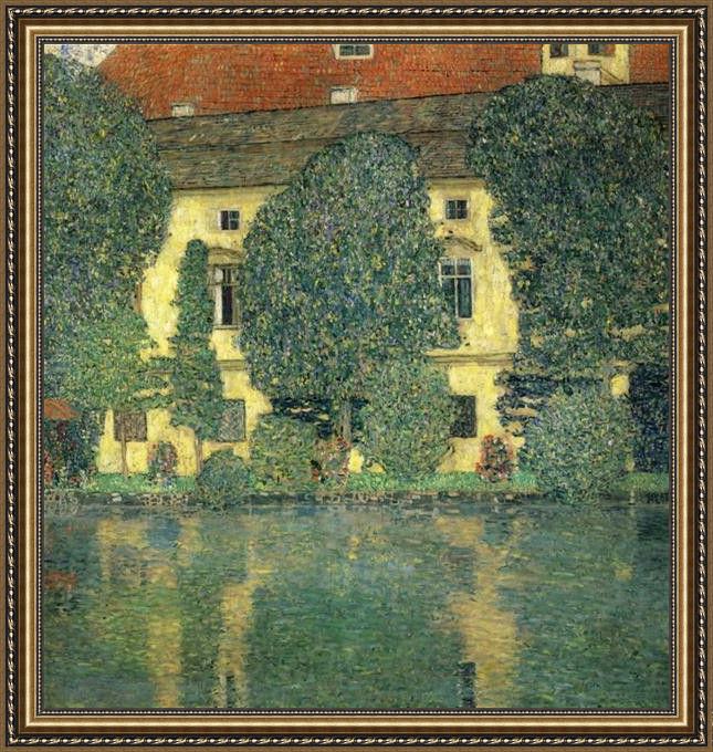 Framed Gustav Klimt schloss kammer on the attersee painting