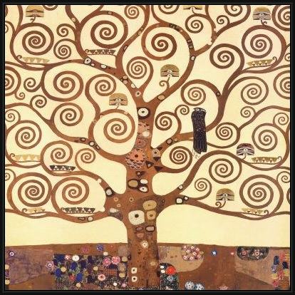 Framed Gustav Klimt the tree of life stoclet frieze painting