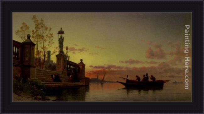 Framed Hermann David Solomon Corrodi prayers at dawn painting