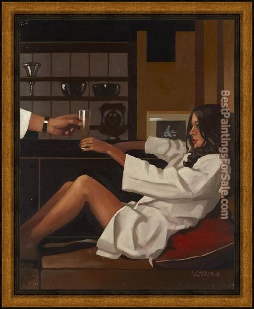 Framed Jack Vettriano man of mystery painting