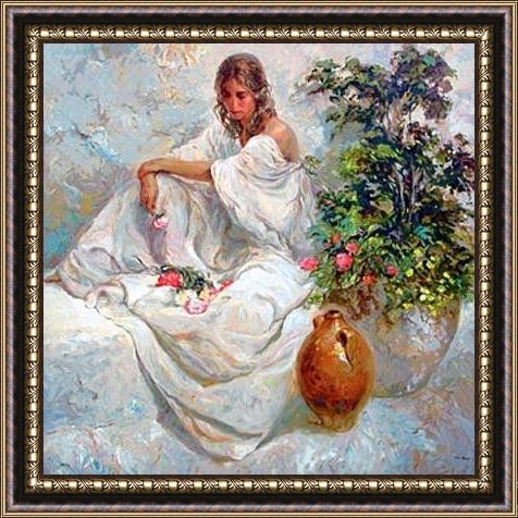 Framed Jose Royo blancos painting
