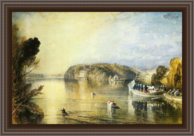 Framed Joseph Mallord William Turner virginia water painting