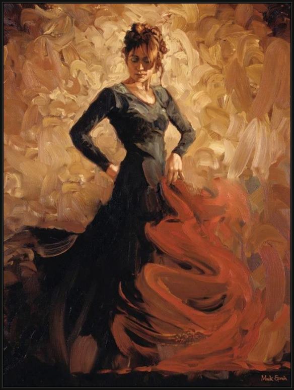 Framed Mark Spain flamenco ii painting