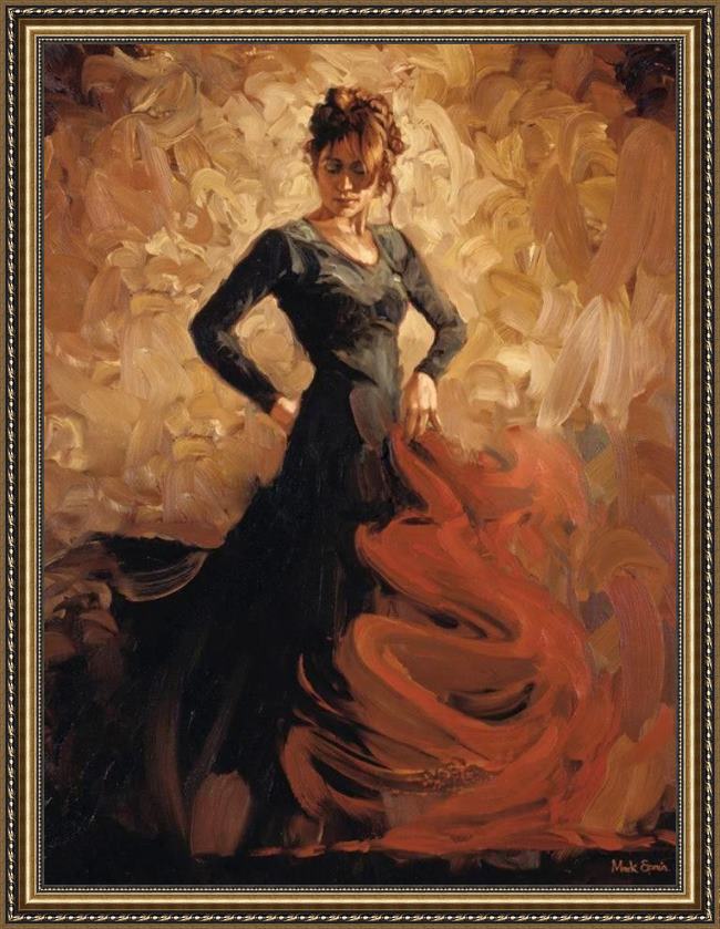 Framed Mark Spain flamenco ii painting