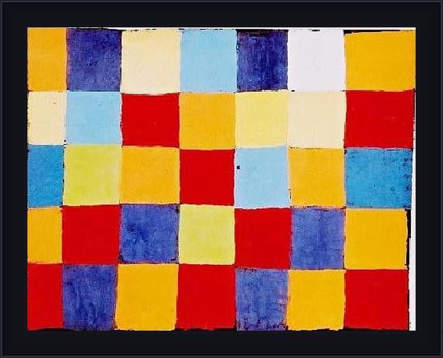 Framed Paul Klee farbtafel painting
