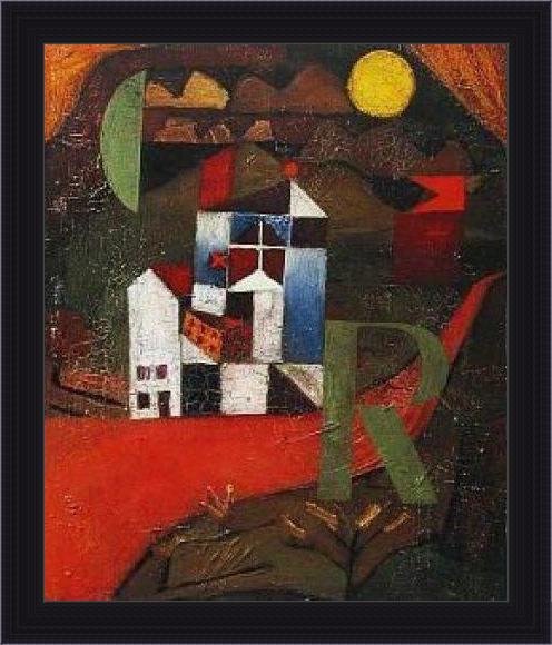 Framed Paul Klee villa r painting
