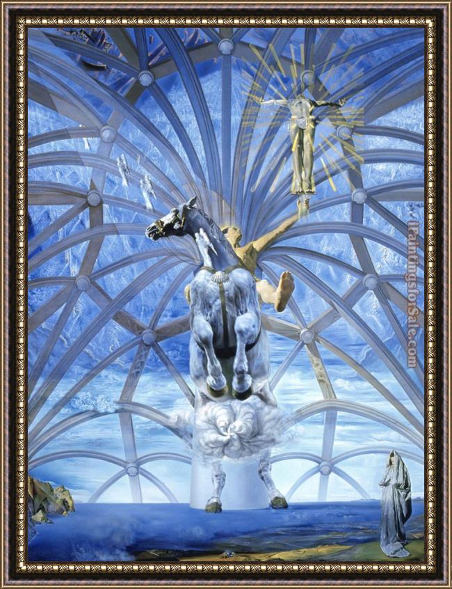 Framed Salvador Dali santiago el grande painting
