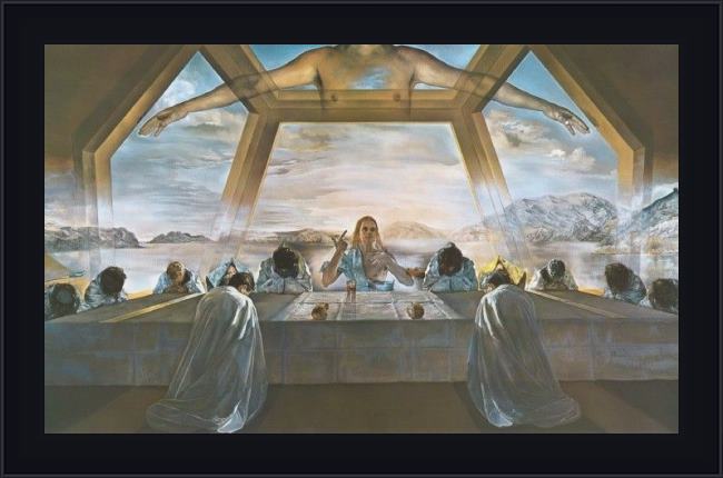 Framed Salvador Dali the sacrament of the last supper painting