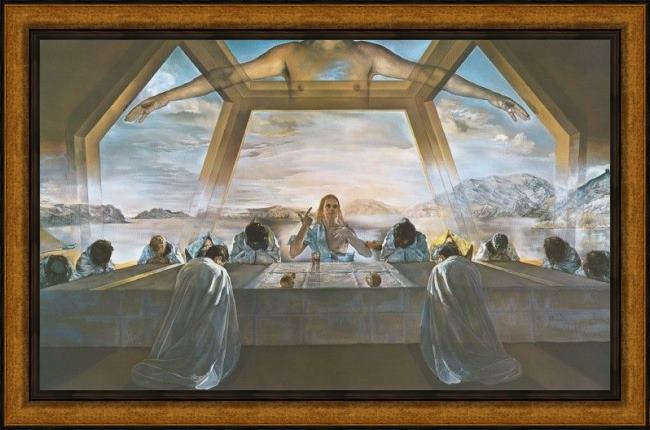 Framed Salvador Dali the sacrament of the last supper painting