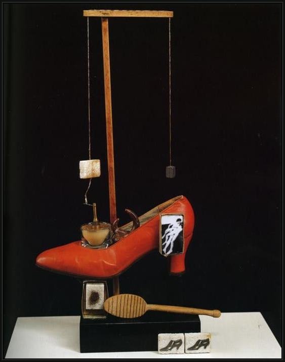 Framed Salvador Dali the surrealist shoe painting