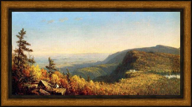 Framed Sanford Robinson Gifford the catskill mountain house painting