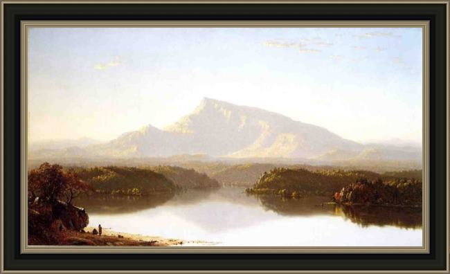 Framed Sanford Robinson Gifford the wilderness painting