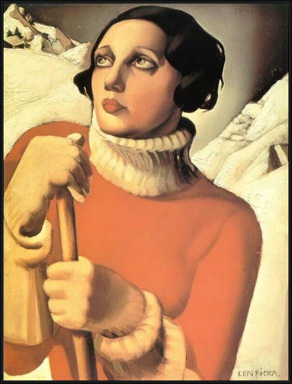 Framed Tamara de Lempicka saint moritz painting