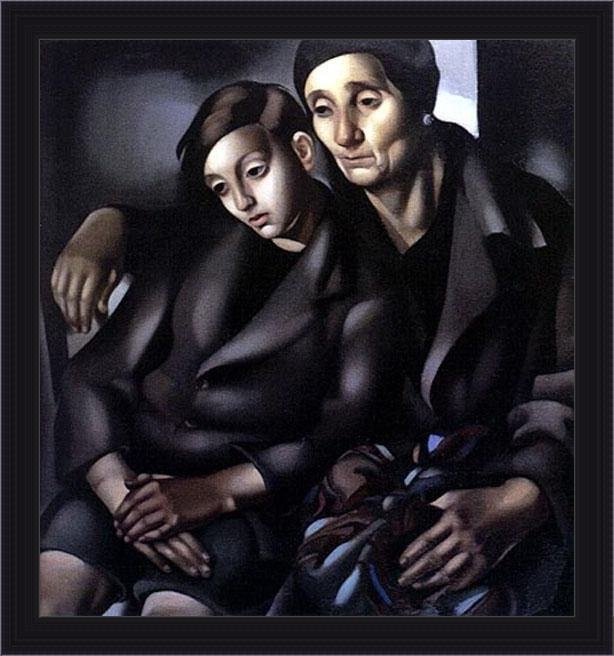 Framed Tamara de Lempicka the refugees painting