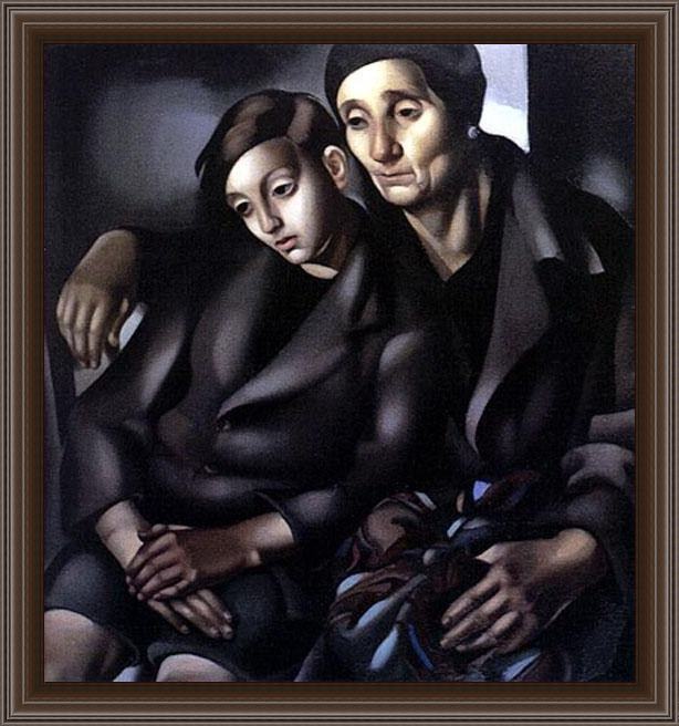 Framed Tamara de Lempicka the refugees painting