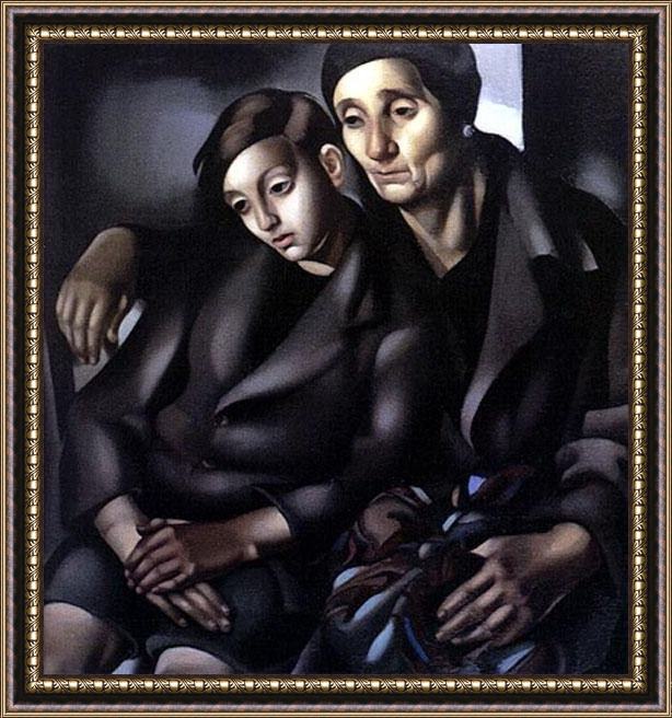 Framed Tamara de Lempicka the refugees painting