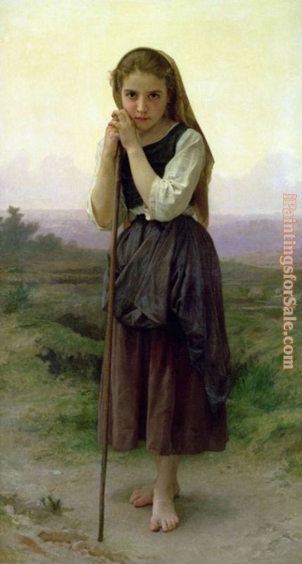 William Bouguereau A Little Shepherdess
